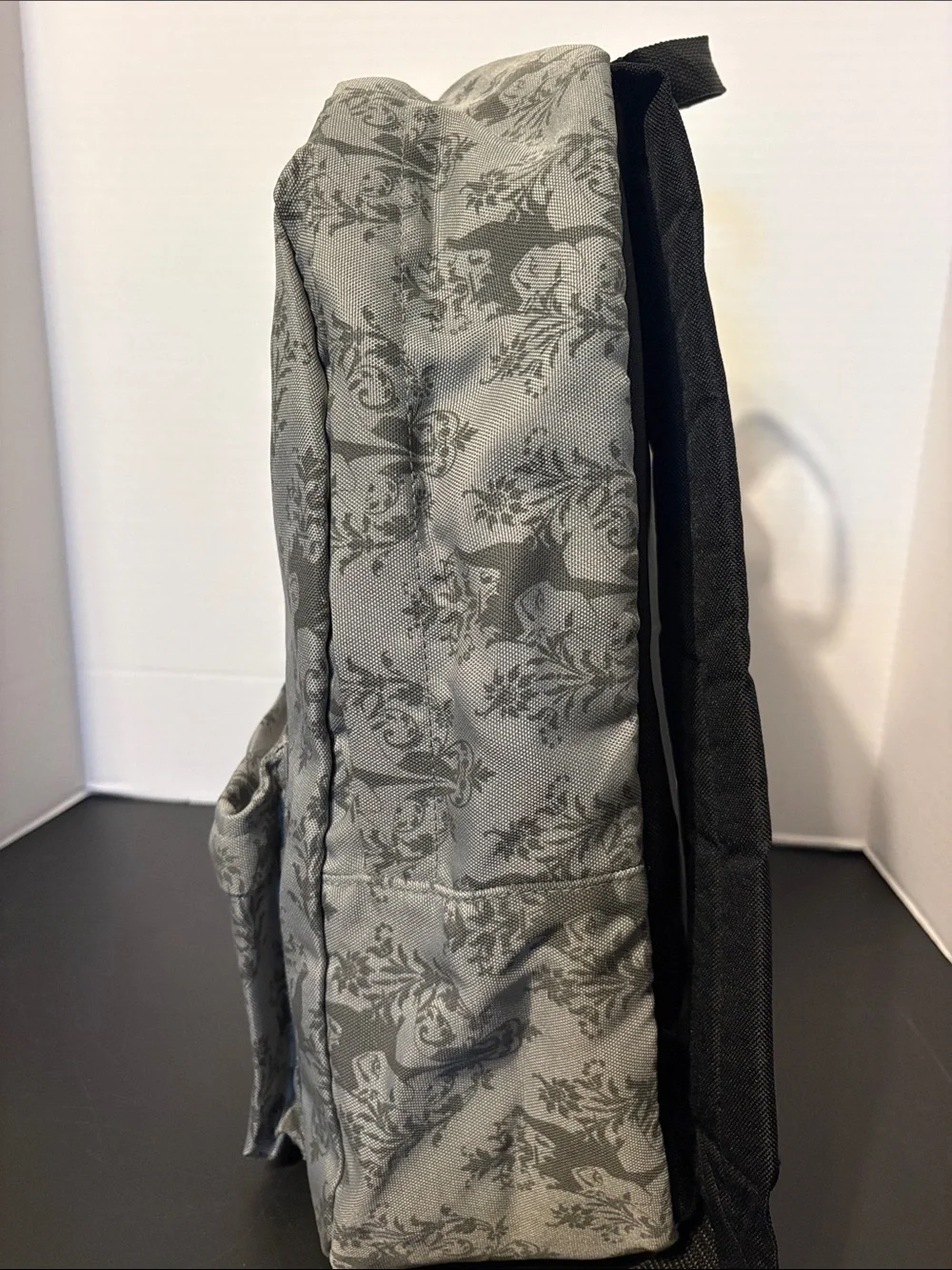 Disney Maleficent Grey Backpack with Purple and Yellow Accents